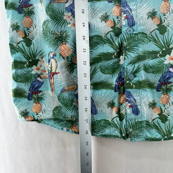 Molokai Surf Co. Shirt Mens Size M Tropical Button Down Camp Cotton Green - Picture 11 of 11